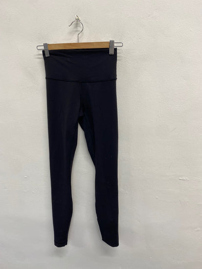 Fabulous Lululemon Leggings UK 8 Black full length active SH493