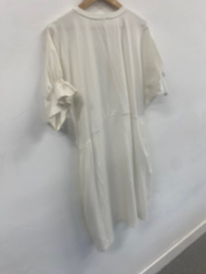 Fabulous Cos cream ruffle sleeve Dress UKS Ivory SH493
