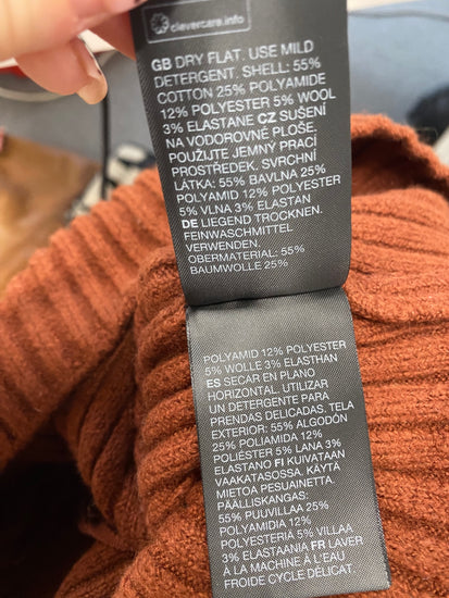 Fabulous & Other Stories Sleeveless Sweater UK S Brown cotton wool SH493