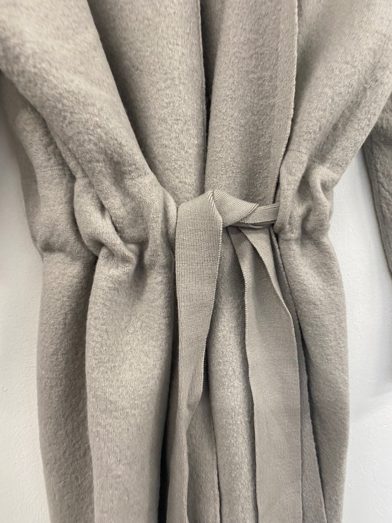 Fabulous Filippa K wool blend drawstring Coatigan Cardigan UK8 Grey SH493