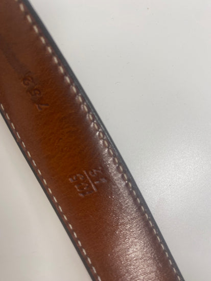 Fabulous Faconnable tan gentleman’s leather Belt W42” Brown SH493