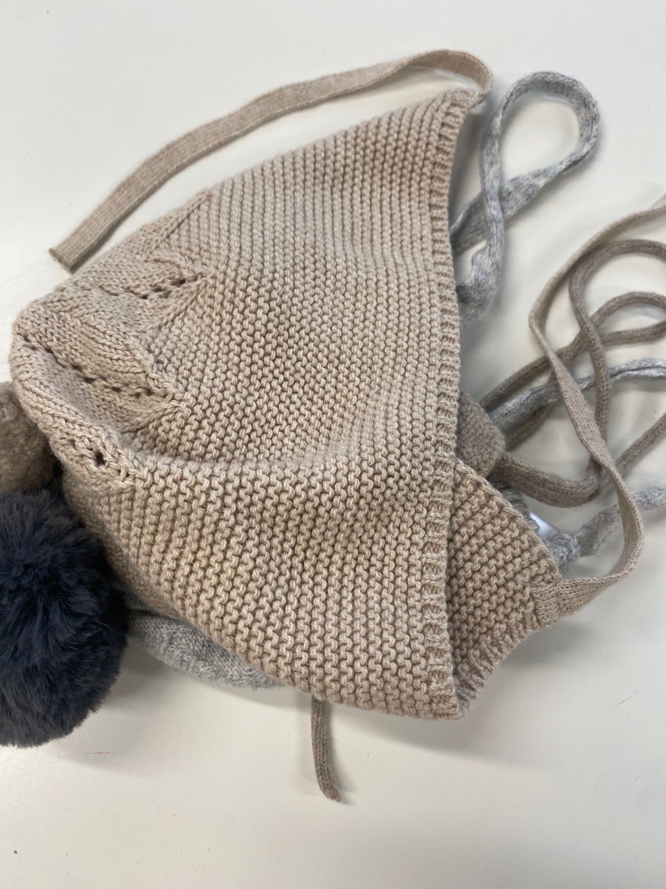 Fabulous Paz Rodriguez & Jamiks winter Hats NewBorn Beige & grey #40 SH493