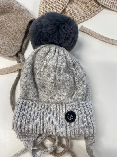 Fabulous Paz Rodriguez & Jamiks winter Hats NewBorn Beige & grey #40 SH493