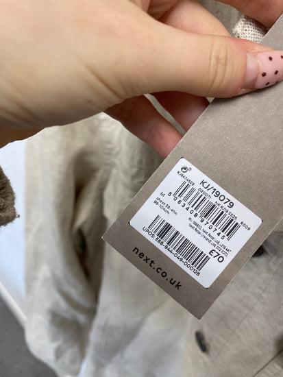 Fabulous Next Jacket UK M Beige linen cotton blend new SH493