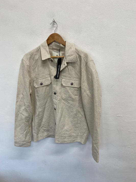 Fabulous Next Jacket UK M Beige linen cotton blend new SH493