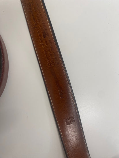 Fabulous Faconnable tan gentleman’s leather Belt W42” Brown SH493