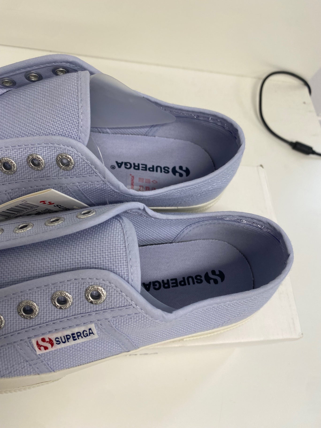 Fabulous Superga platform Sneakers UK4 Baby Blue SH493
