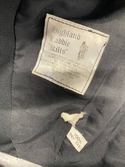 Fabulous Scottish Kilt Jacket 3-4yrs Black Prince Charlie #682 MD001