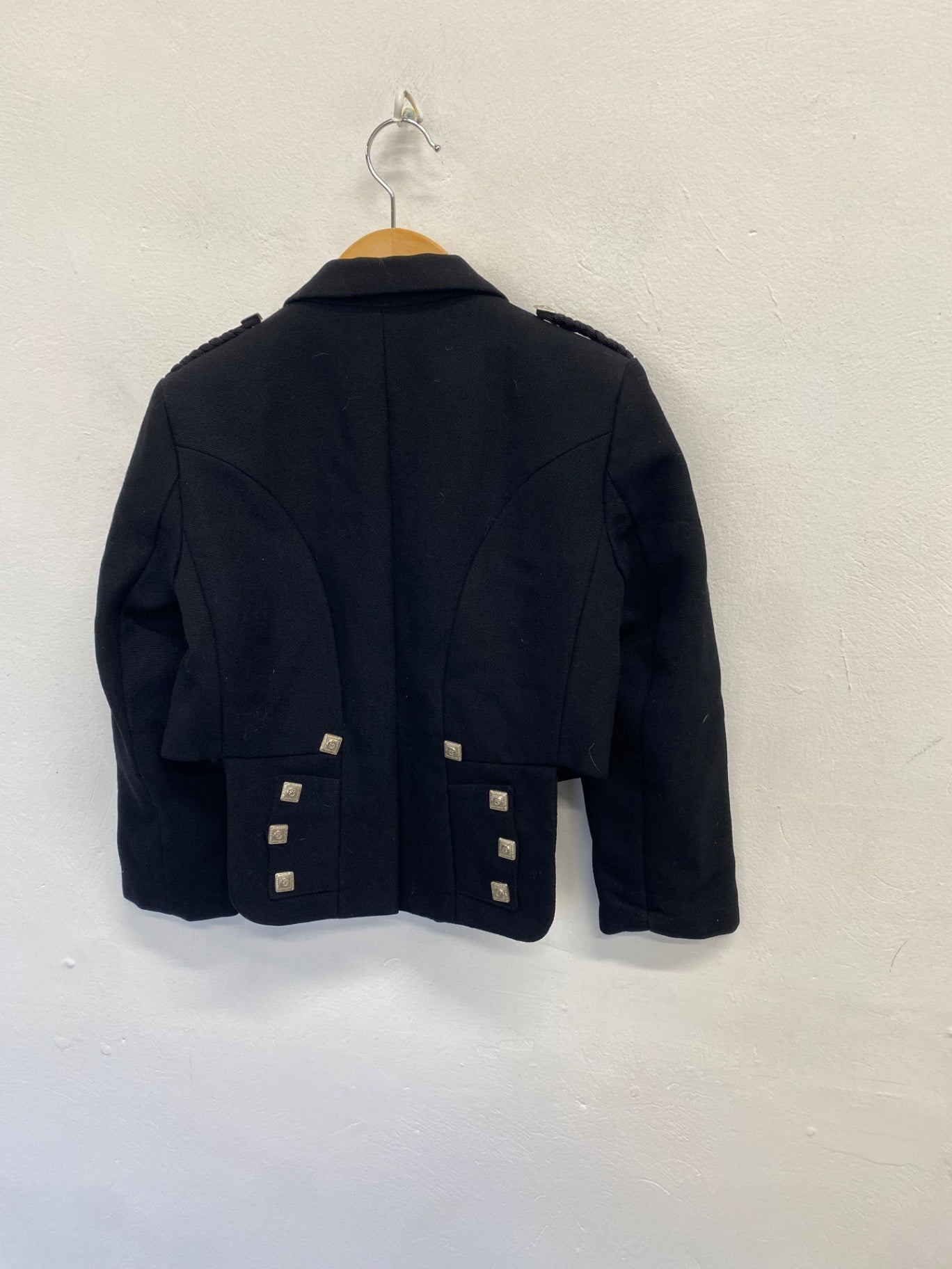 Fabulous Scottish Kilt Jacket Age 6-7 Black 26” Prince Charlie #684