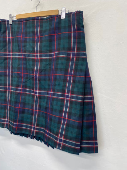 Fabulous ex hire Scottish National tartan pure wool Heavy Kilt W36" traditional SH493