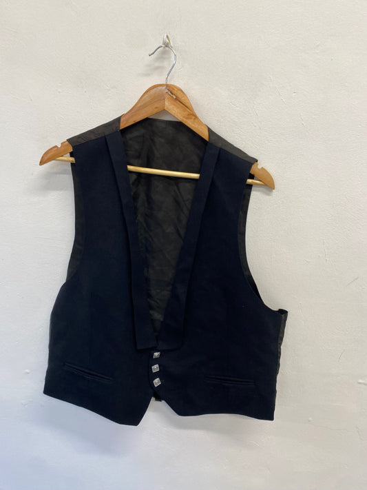 Fabulous Scottish Waistcoat UK 46 long Black Prince Charlie #679 MD001