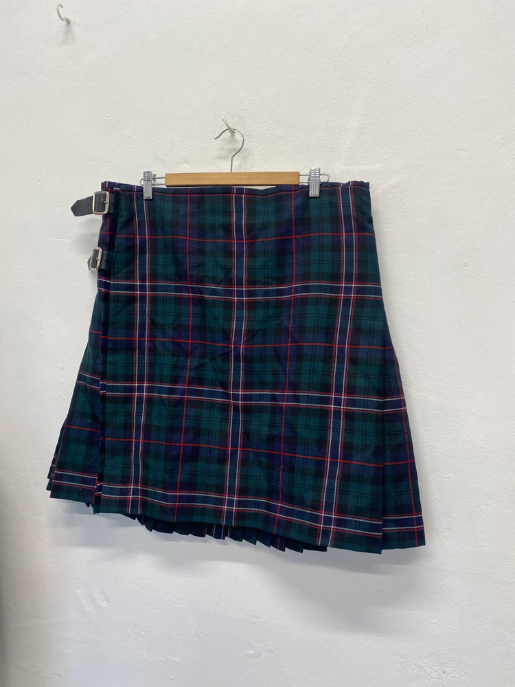 Fabulous ex hire Scottish National tartan pure wool Heavy Kilt W36" traditional SH493