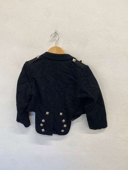 Fabulous Scottish Kilt Jacket Prince Charlie Age 6-7 Black 26” #676 MD001
