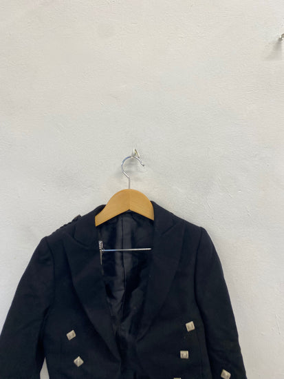 Fabulous Scottish Kilt Jacket Prince Charlie Age 6-7 Black 26” #676 MD001