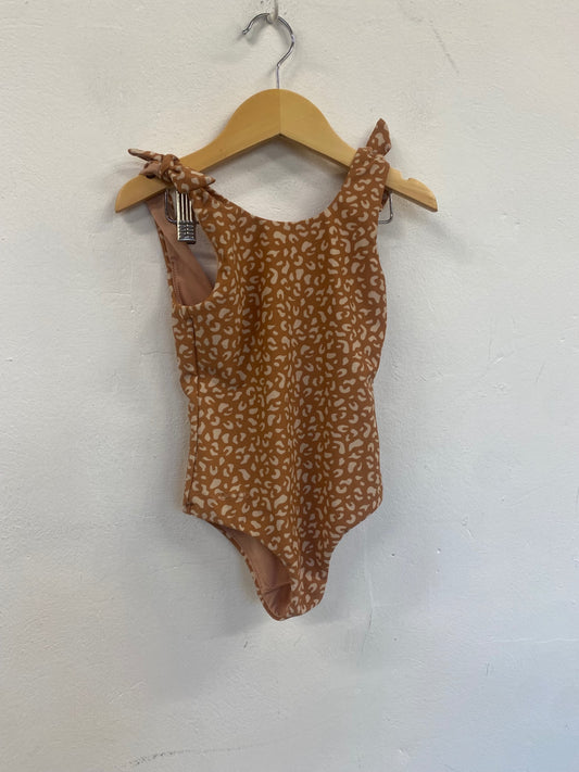 Fabulous Liewood animal print girls Swimsuit Age 3-4 Brown and Beige