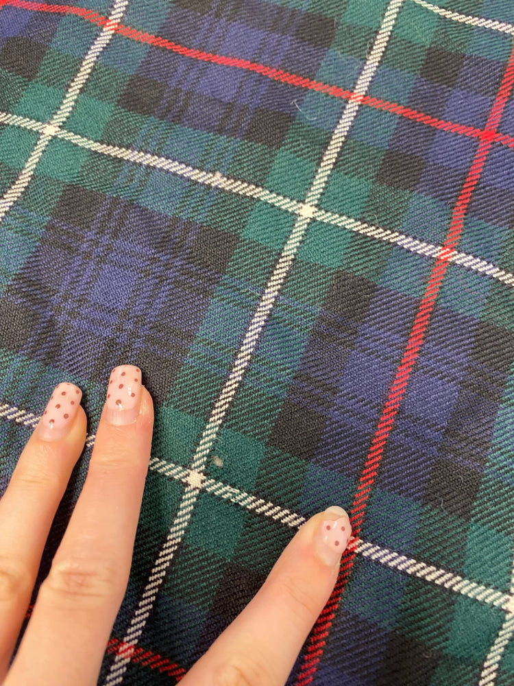 Fabulous Mackenzie tartan Fly Plaid 37 by 29 Navy green #6 SH493