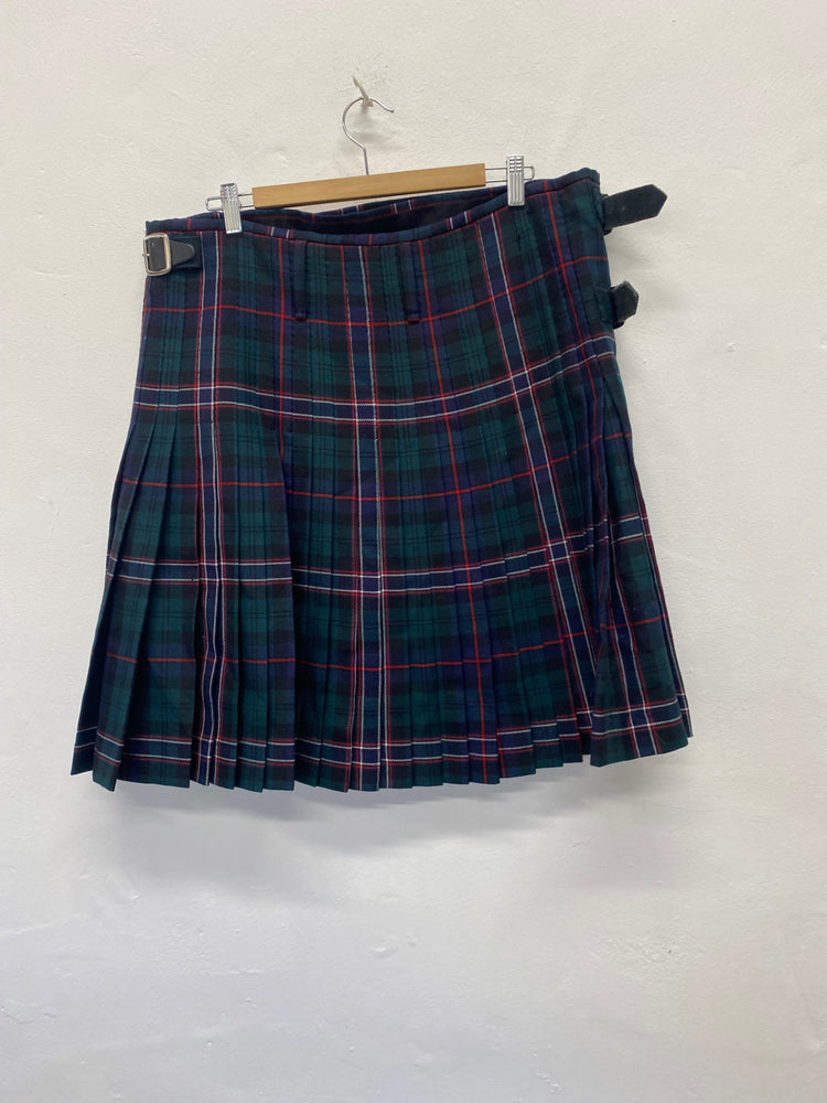Fabulous ex hire Scottish National tartan pure wool Heavy Kilt W36" traditional SH493