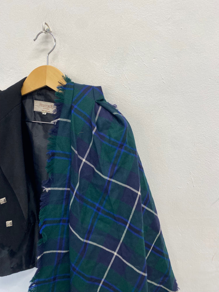 Fabulous Hunting stewart Fly Plaid W29" L36 Navy green #3 MD001