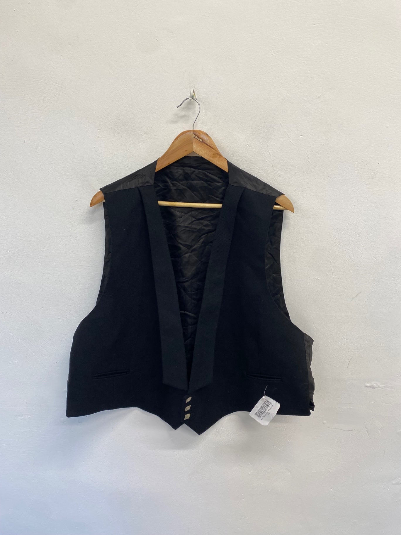 Fabulous Scottish Kilt waistcoat Prince Charlie UK 56 reg Black #677 MD001