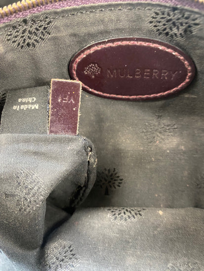 Fabulous Mulberry multi zip pouch Glossy Crossbody Bag Burgundy AE001 