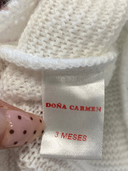 Fabulous Doña Carmen Cardigan 0-3mths White knit new AE001