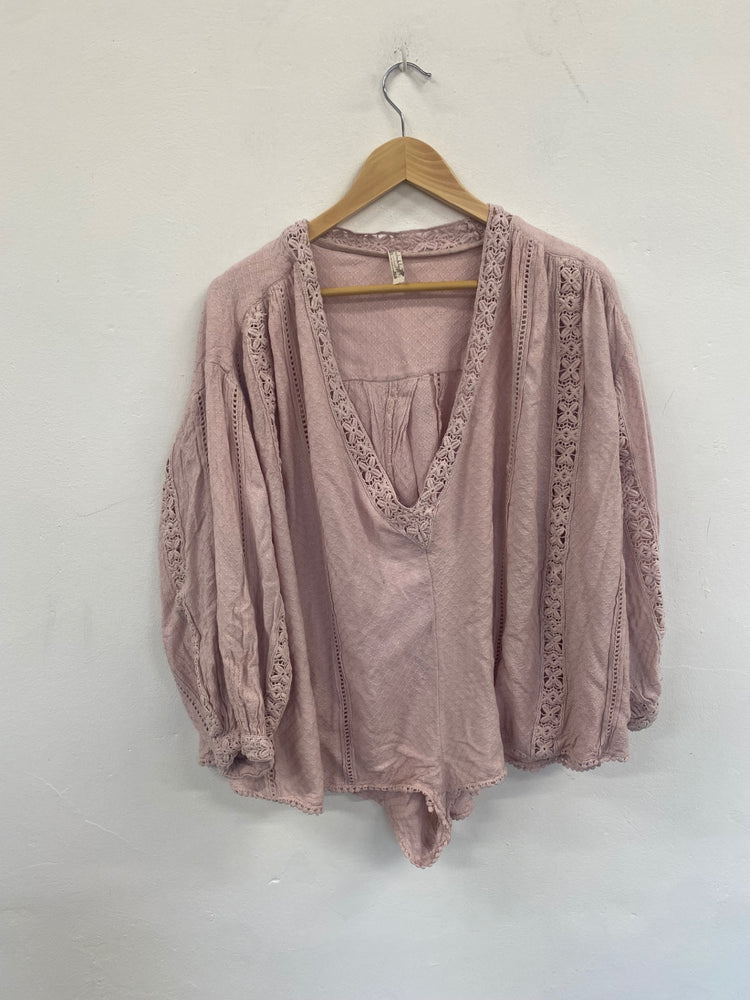 Fabulous Free people Mean It Rober Romper Playsuit UKS Pink AE001