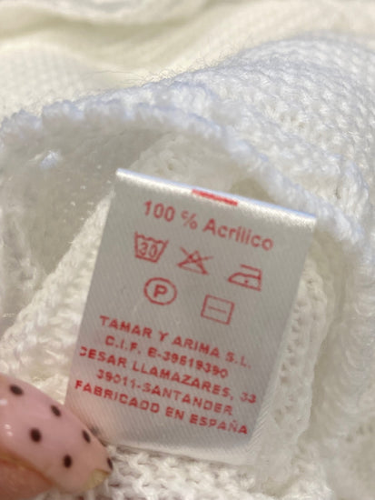 Fabulous Doña Carmen Cardigan 0-3mths White knit new AE001