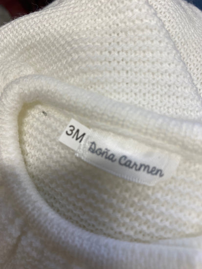 Fabulous Doña Carmen Cardigan 0-3mths White knit new AE001