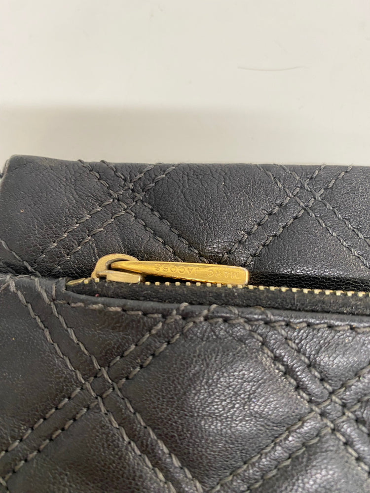 Fabulous Marc Jacobs quilted wristlet Clutch Bag Black AE001