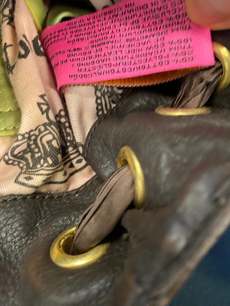 Fabulous Juicy Couture Y2K Rare state of Mind Daydreamer Peach velour bag AE001