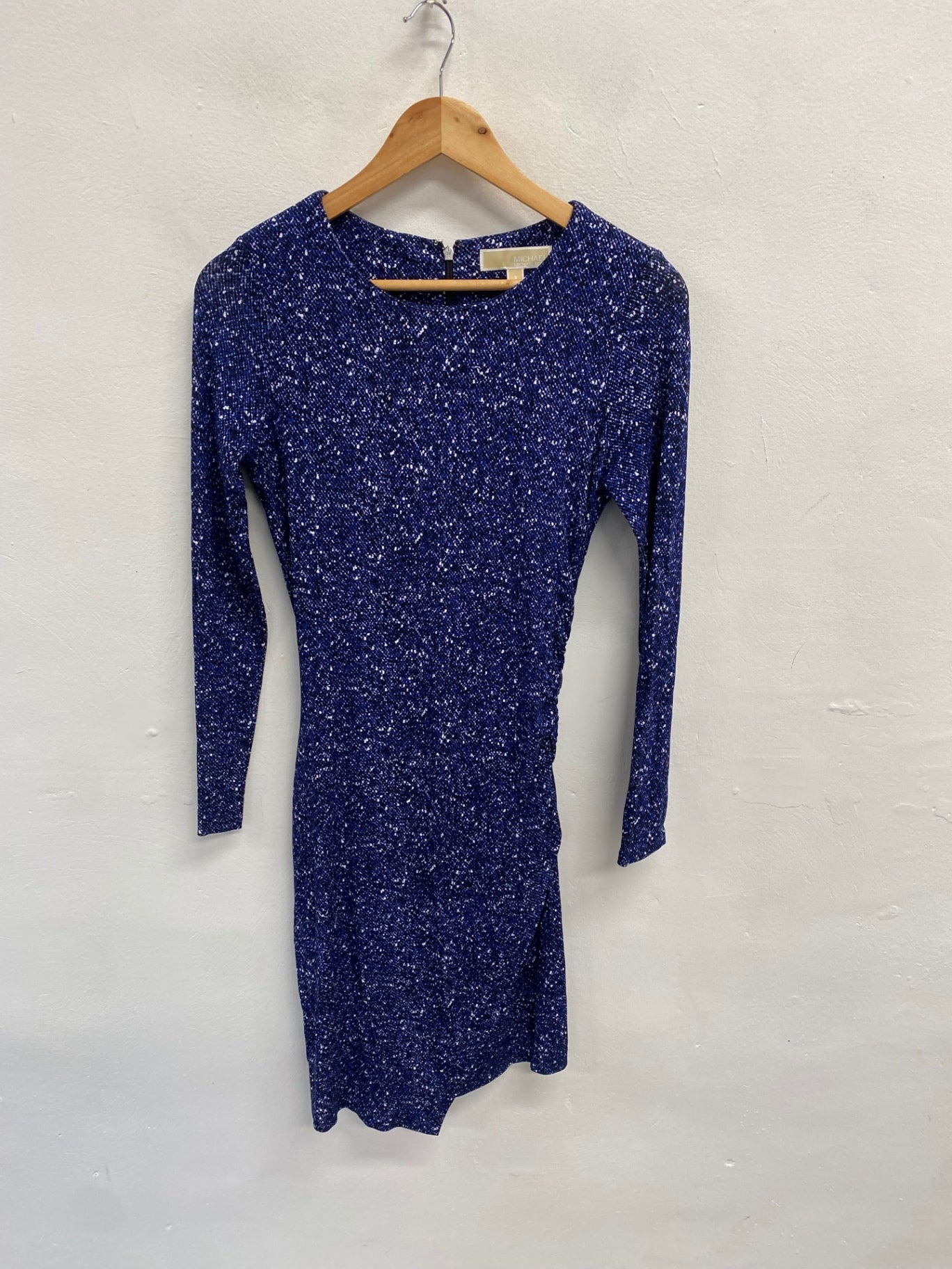 Fabulous Michael Kors Dress UK 8 Blue speckle midi NF494