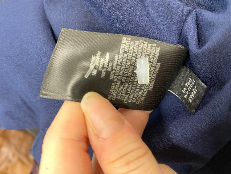 Fabulous Ted Baker Blouse UK 10 Navy blue Lace broderie NF494