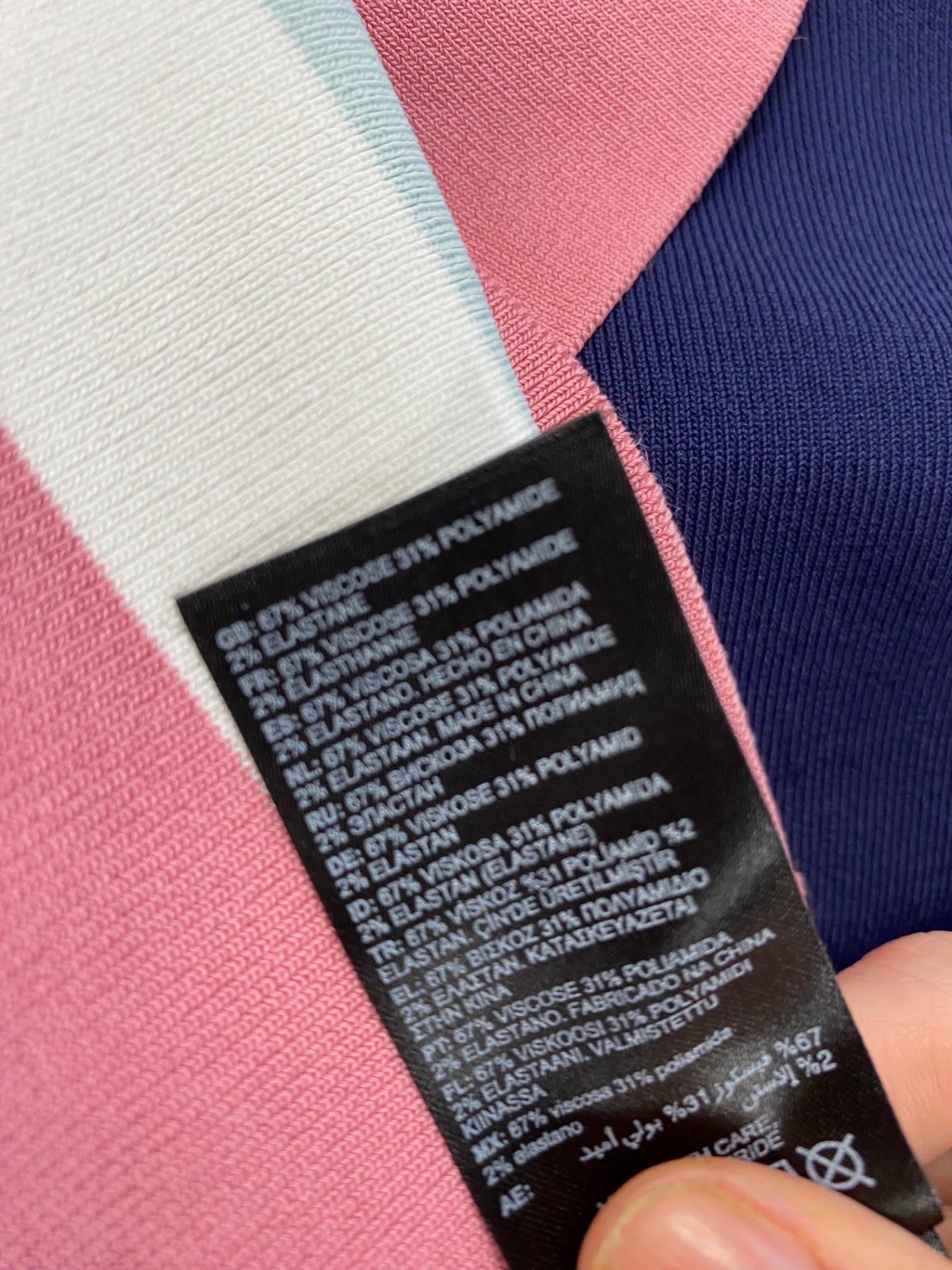 Fabulous Ted Baker Origami oversized Dress Uk8 Navy pink NF494