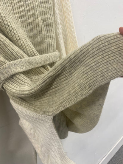 Fabulous French Connection wool blend oversized Cardigan UkXS Beige NF494