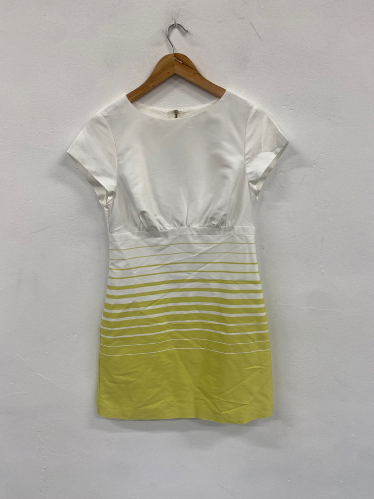 Fabulous Ted Baker Parri Party Occasion Dress Uk10 White & yellow NF494