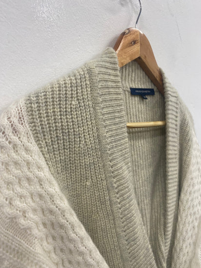 Fabulous French Connection wool blend oversized Cardigan UkXS Beige NF494