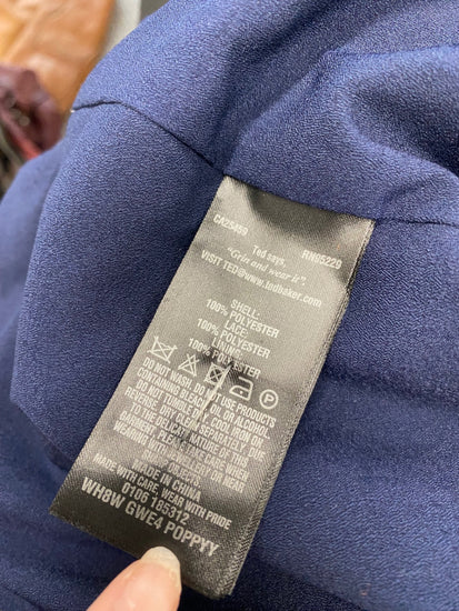 Fabulous Ted Baker Blouse UK 10 Navy blue Lace broderie NF494