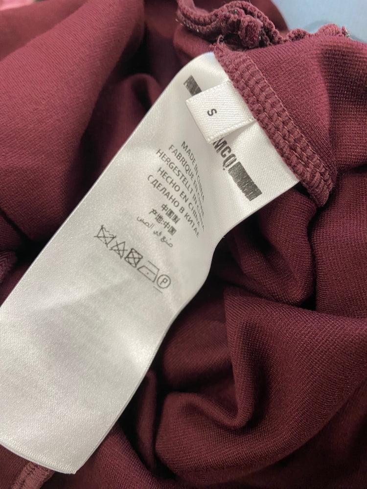 Fabulous Alexander Mcqueen lace up Bondage Dress UkS Burgundy NF494