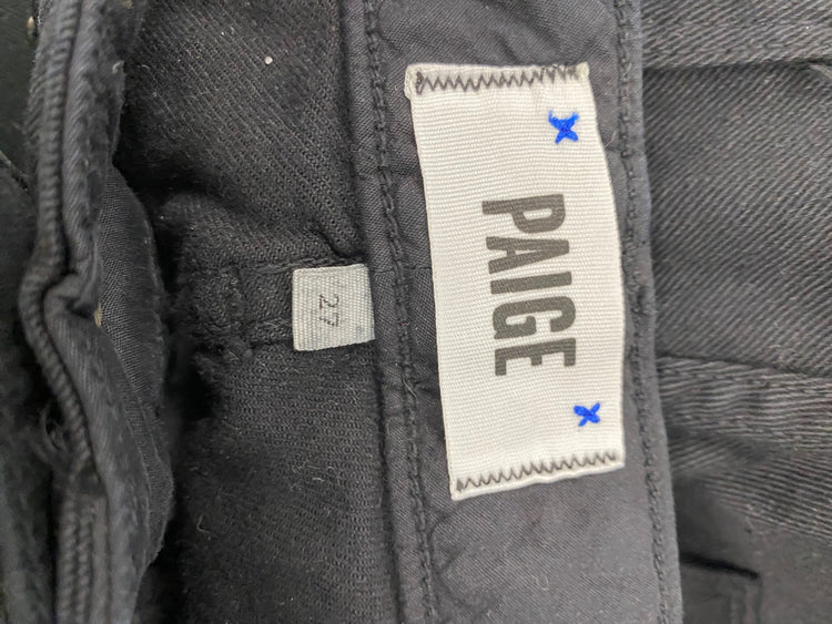 Fabulous Paige Black embellished denim Shorts UK8 Black AE001