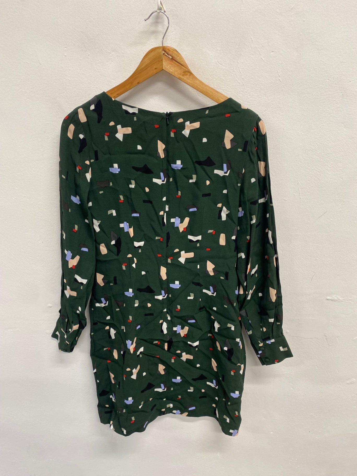 Fabulous Oliver Bonas Midi Dress UK 8 Green pattern