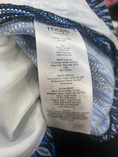 Fabulous Maje jacquard mini Skort Uk8 Blue geometric NF494
