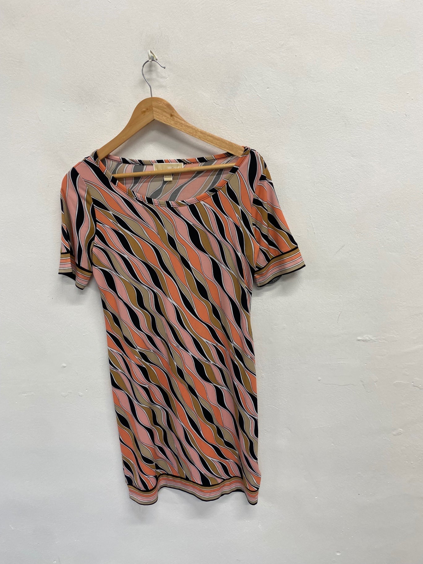 Fabulous Michael Kors Dress UK 8 Pink black geometric NF494