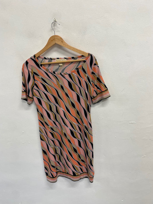 Fabulous Michael Kors Dress UK 8 Pink black geometric NF494