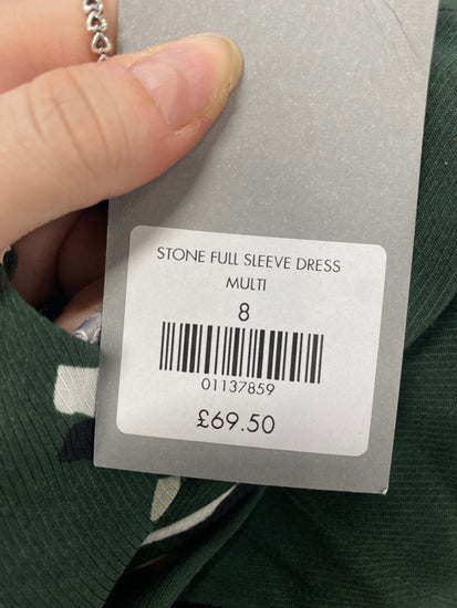Fabulous Oliver Bonas Midi Dress UK 8 Green pattern