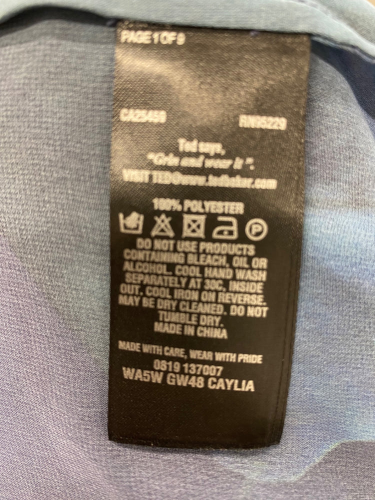 Fabulous Ted Baker Kimono UK 8 Navy floral beach cover NF494