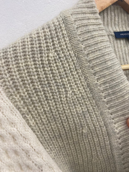 Fabulous French Connection wool blend oversized Cardigan UkXS Beige NF494