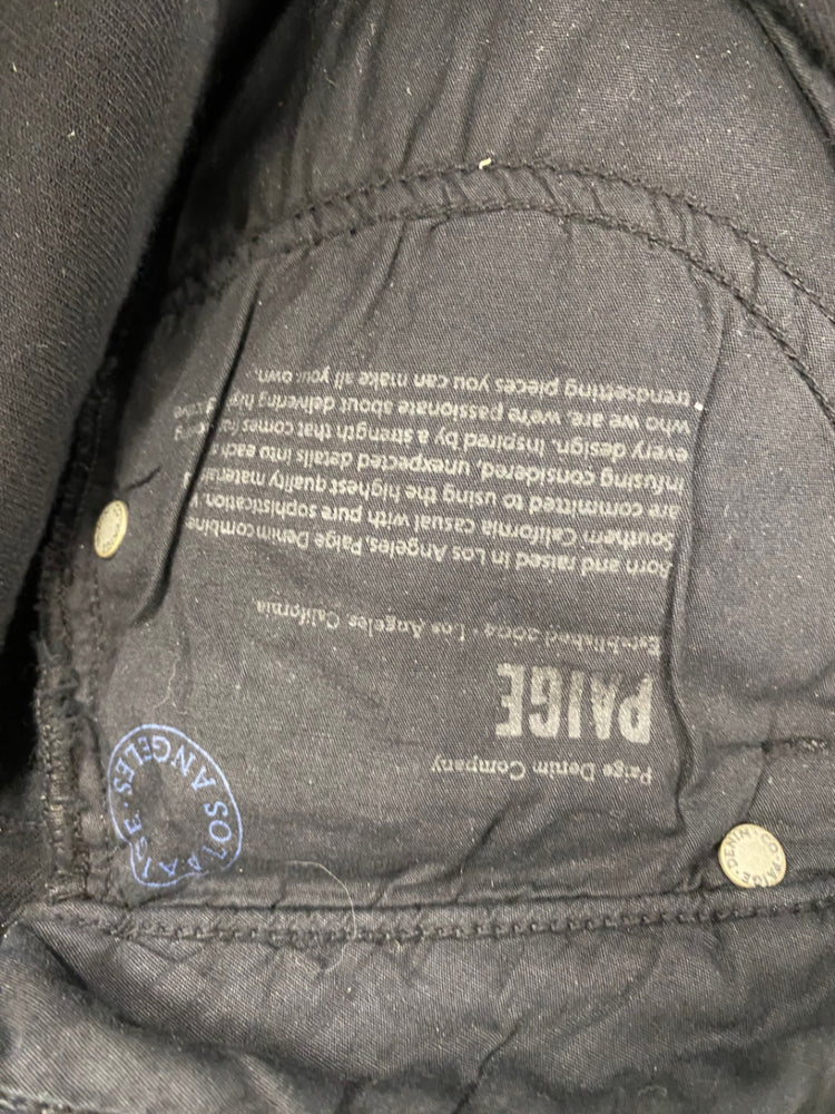 Fabulous Paige Black embellished denim Shorts UK8 Black AE001