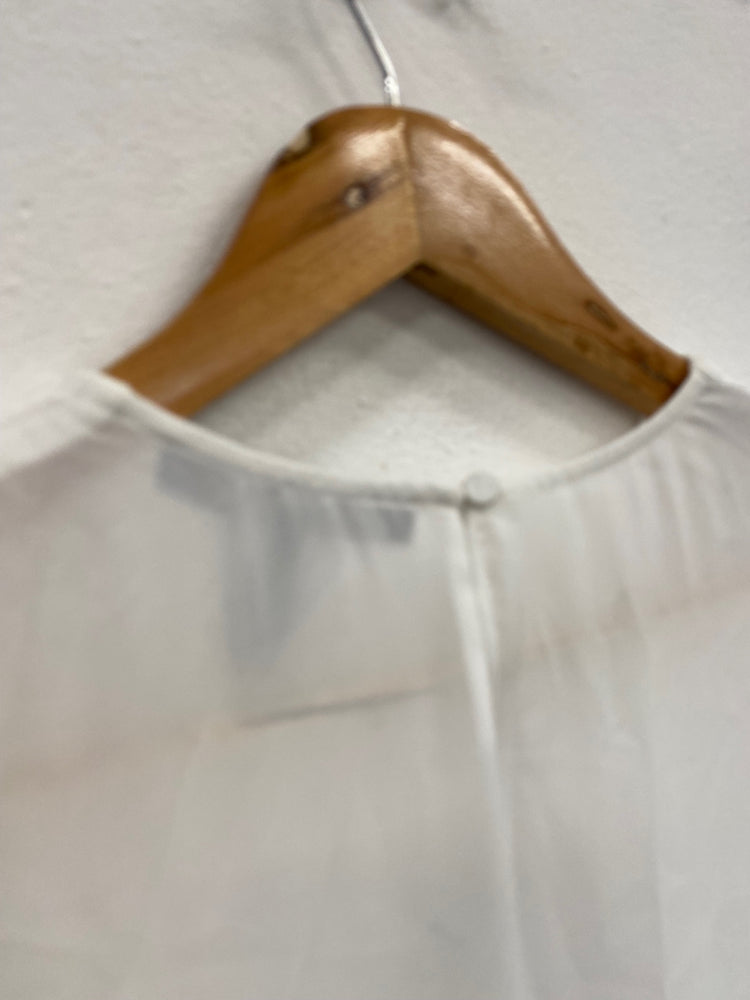 Fabulous BCBG Maxazria sleeveless slinky Top UkXS White NF494