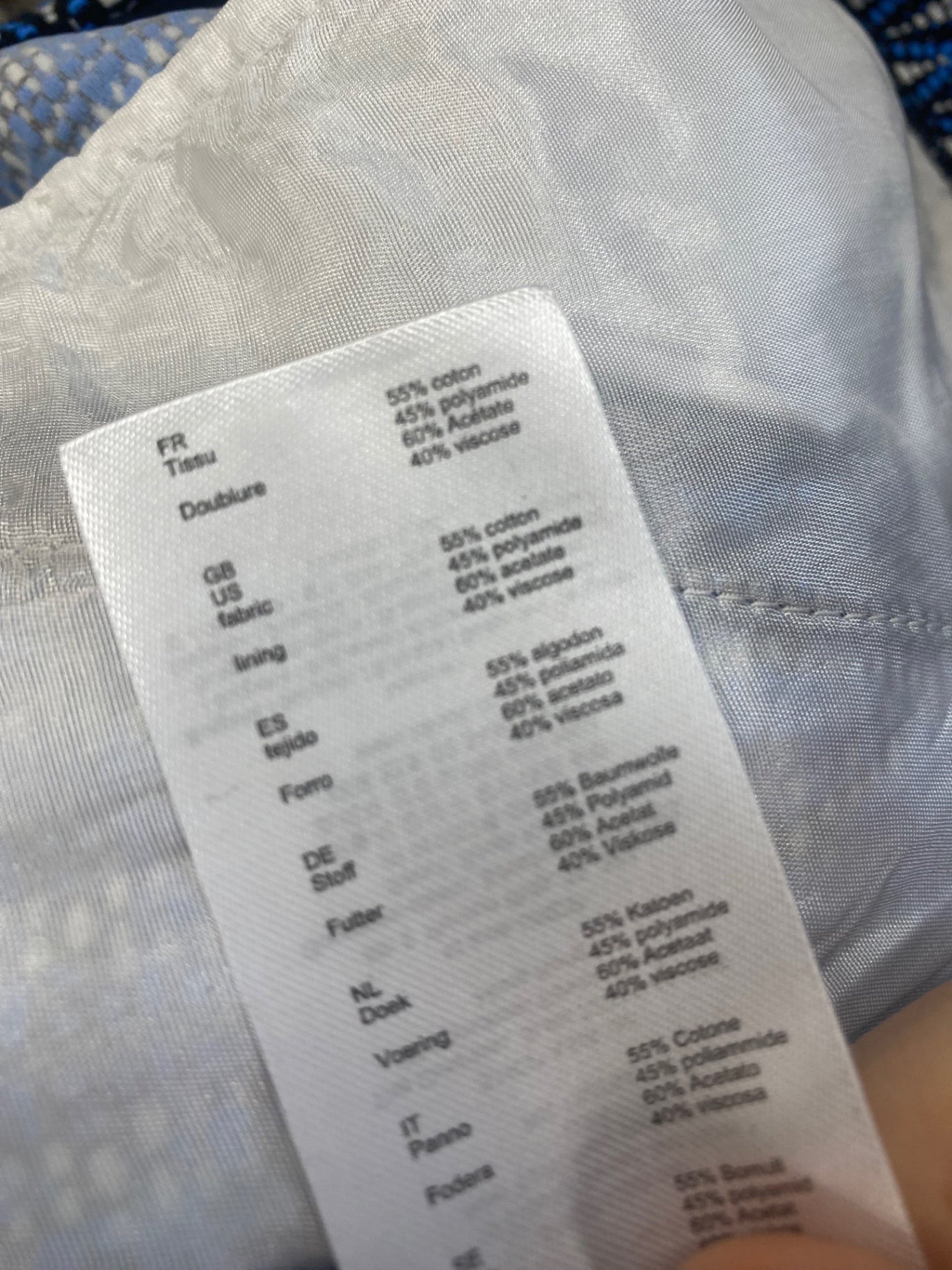 Fabulous Maje jacquard mini Skort Uk8 Blue geometric NF494