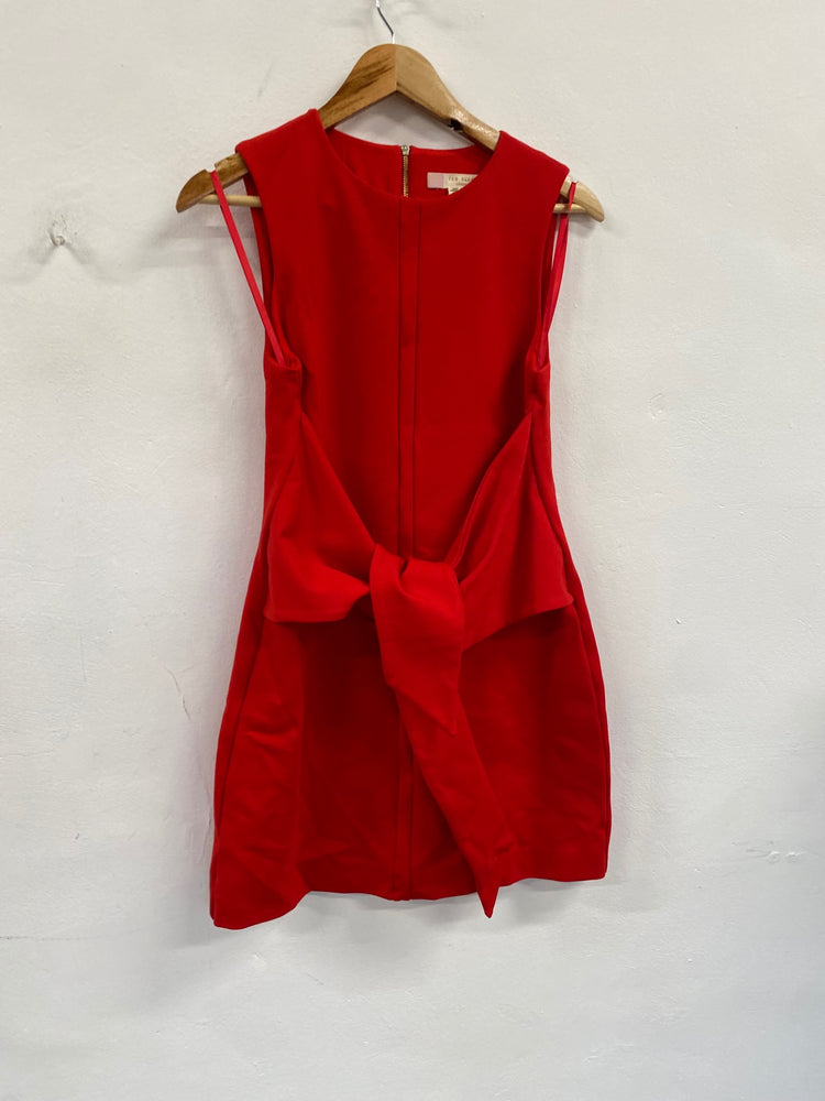 Fabulous Ted Baker Papron party Dress Uk10 Red NF494